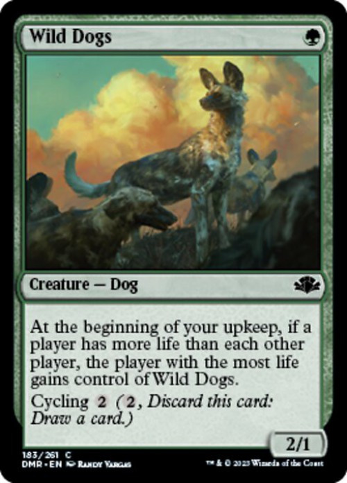 all dog cards mtg Magic The Gathering Dominaria Remastered Single Card Common Wild Dogs 183 FOIL Dogs & Cats 100 Card