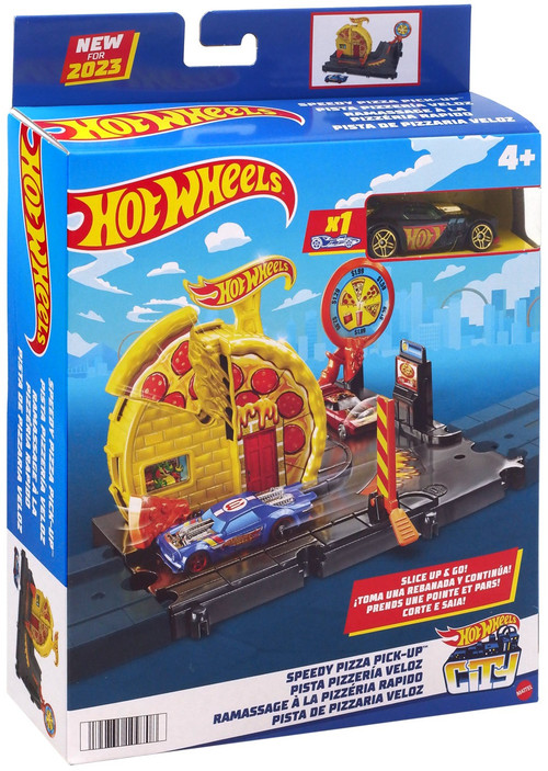 Hot Wheels City Speedy Pizza Pick-Up Track Set