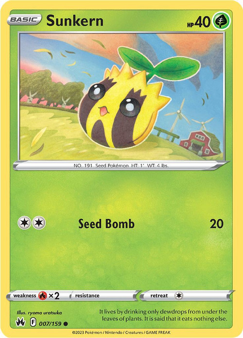 pokemon card prices crown zenith Pokemon Trading Card Game Crown Zenith Single Card Common Sunkern 7