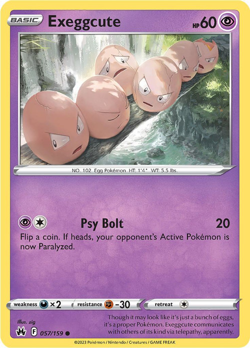egg pokemon card Single NEO DISCOVERY (Unlimited) Mint / near mint condition trading card POKEMON CARD EXEGGCUTE REVERSE HOLO