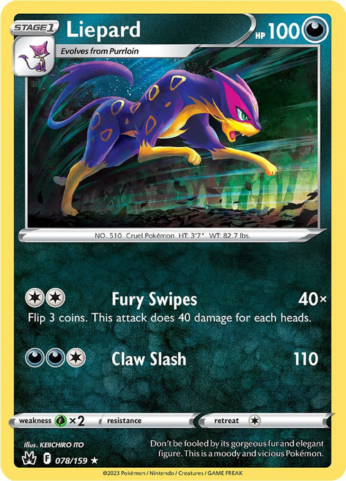 Pokémon Cards crownzenith078liepard__80171.