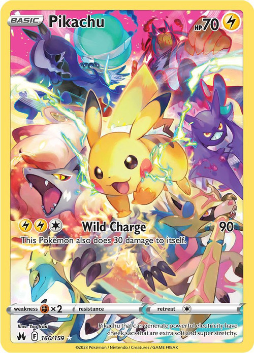 Pokemon Trading Card Game Crown Zenith Single Card Secret Rare Holo Pikachu  160 Secret - ToyWiz