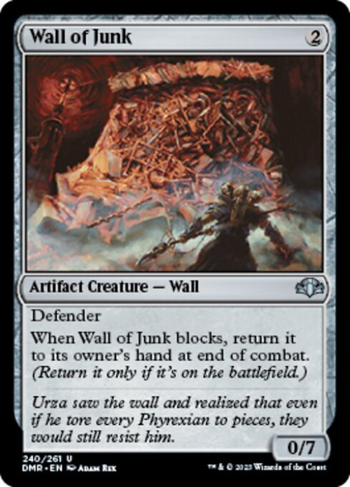 Magic The Gathering Dominaria Remastered Single Card Uncommon Wall of Junk 240 FOIL - ToyWiz Magic The Gathering Dominaria Remastered Single Card Uncommon Wall of Junk 240 FOIL - ToyWiz