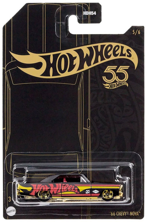 Hot Wheels 55th Anniversary 2023 Pearl Chrome 66 Chevy Nova