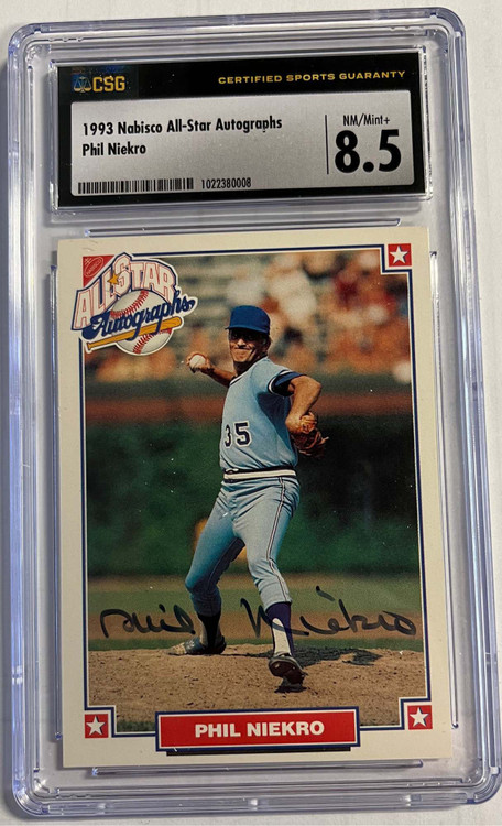 Phil Niekro Autographed / Signed 1993 Nabisco All Star Baseball