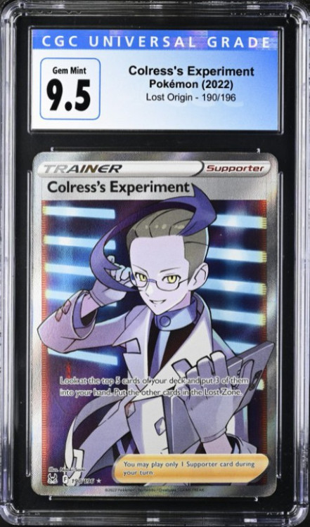 Pokemon Trading Card Game Lost Origin Single Card Ultra Rare Colress  Experiment 190 CGC - Gem Mint 9.5 4187440007 - ToyWiz