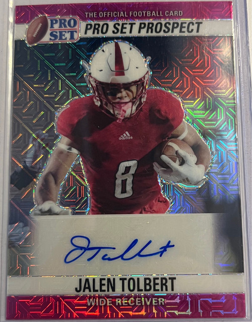 2022 Leaf Flash Football JALEN TOLBERT Portrait Rookie XRC Autograph 23/40