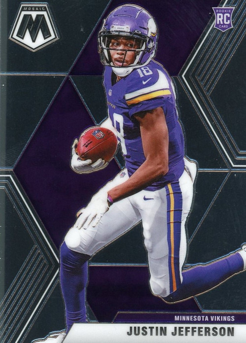 2021 Panini Prizm Prizm Red Ice #125 Justin Jefferson Minnesota Vikings NFL  Football Trading Card