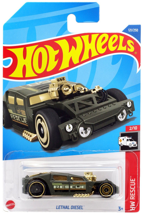 Hot Wheels HW Rescue Lethal Diesel 164 Diecast Car 210 Mattel - ToyWiz