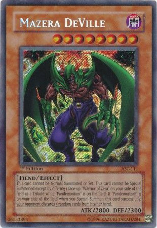 YuGiOh Ancient Sanctuary Single Card Secret Rare Mazera DeVille