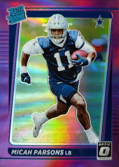 NFL 2021 Panini Select Football Single Card Red Blue Prizm Micah Parsons 85  Die-Cut Rookie - ToyWiz