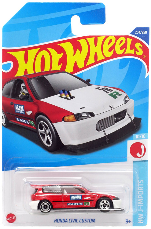ミニカー Hot Wheels Honda Civic IDE 00670/01500 Hot Wheels HW J-Imports Honda Civic Custom 164 Diecast Car Red