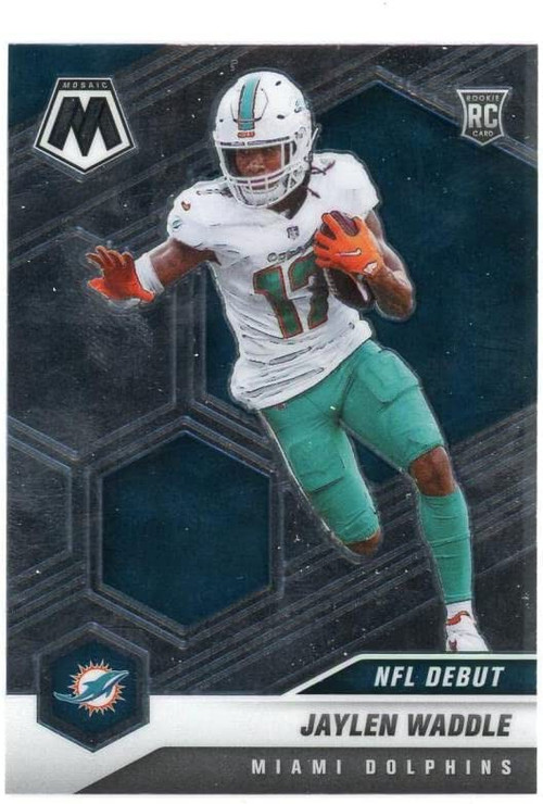 Jaylen Waddle RC 2021 Prizm Draft Picks Crusade Green Prizm Rookie Card  #169 NFL