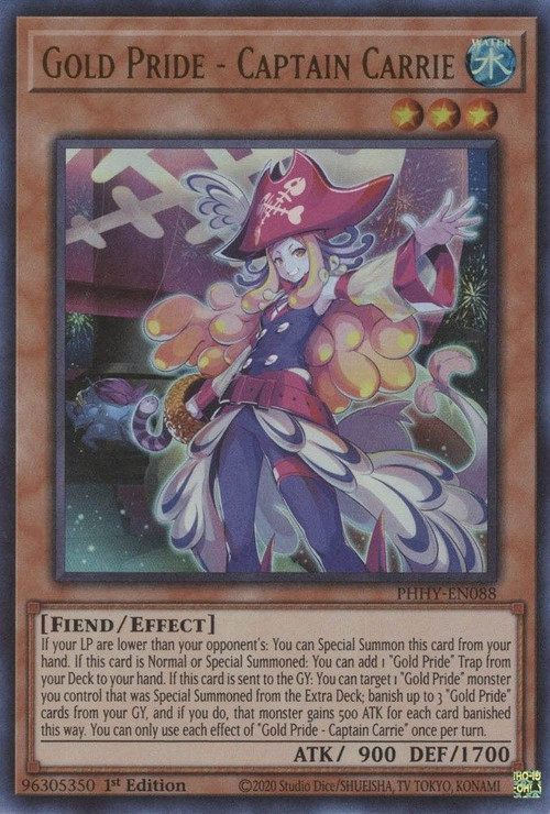 YuGiOh Trading Card Game Photon Hypernova Single Card Ultra Rare Gold Pride  - Captain Carrie PHHY-EN088 - ToyWiz