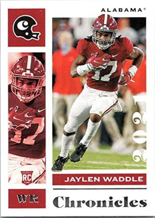 Jaylen Waddle RC 2021 Prizm Draft Picks Crusade Green Prizm Rookie Card  #169 NFL