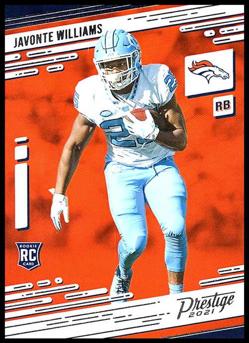 Javonte Williams 2021 Panini Chronicles Prestige Rookie Card No 226