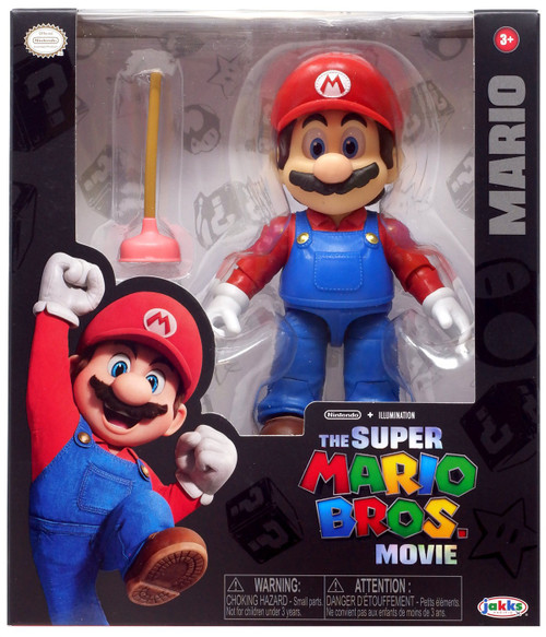 Super Mario Bros. The Movie Mario 5 Action Figure with Plunger Jakks