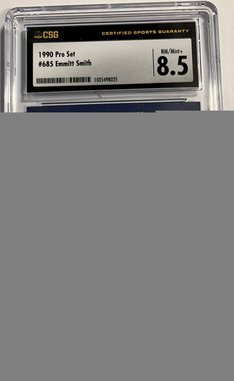 NFL 1990 Pro Set Emmitt Smith Rookie Graded Card 685 1990 Draft