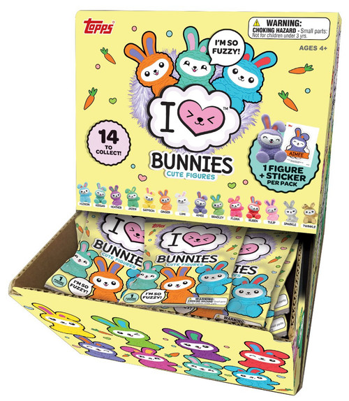 I Love Bunnies Topps Cute Figure Mystery Box 24 Packs - ToyWiz