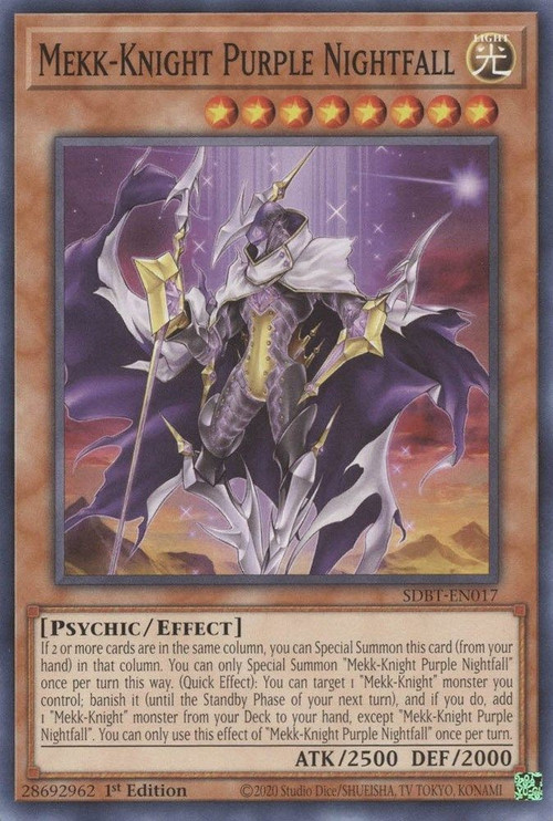 yugioh mekk knight deck Complete Custom for Yu-Gi-Oh! This is of the Secret Rare rarity. YuGiOh Structure Deck Beware of
