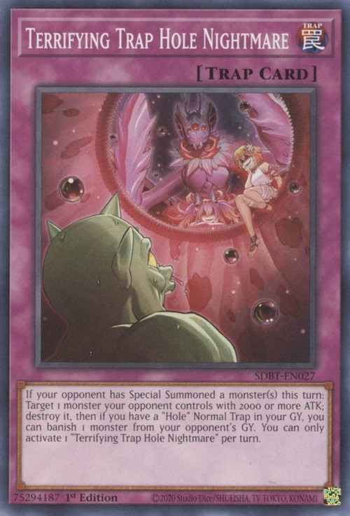 yugioh cards that banish monsters Banishing Trap Hole - DUNE-EN077 Super Rare main image 1