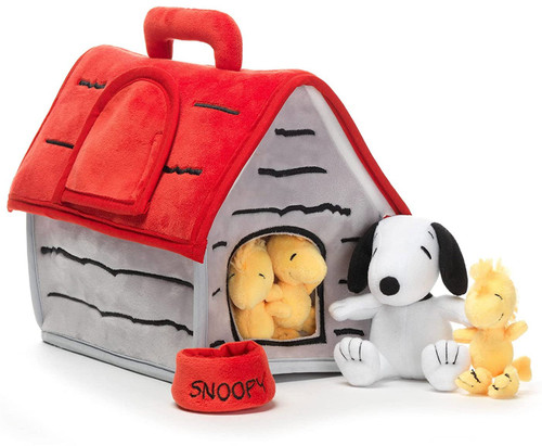 Peanuts Classic Snoopy Interactive Doghouse Plush Set Lambs Ivy - ToyWiz