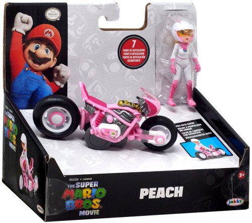 Super Mario Bros. The Movie Pull Back Racers Peach 3 Figure