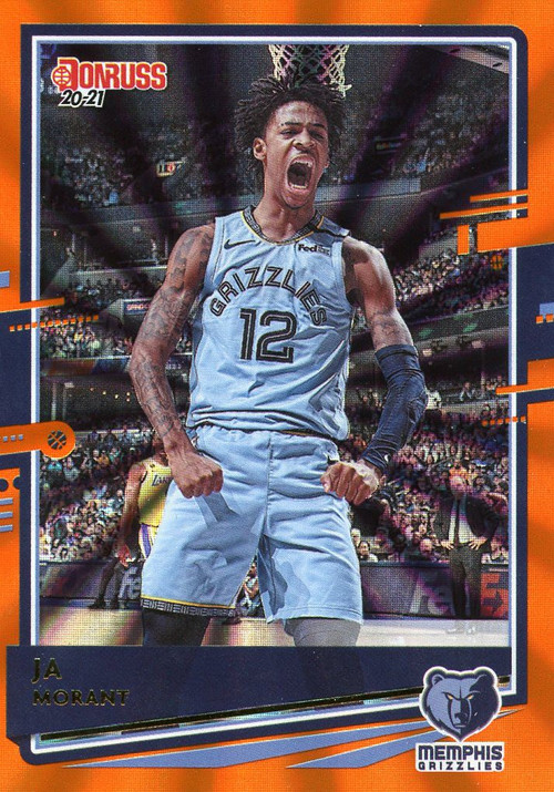 NBA 2020-21 Panini Donruss Single Card Orange Laser Ja Morant 107