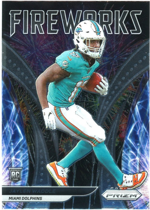 NFL 2021 Panini Prizm Jaylen Waddle Pink Trading Card RG-8 Rookie