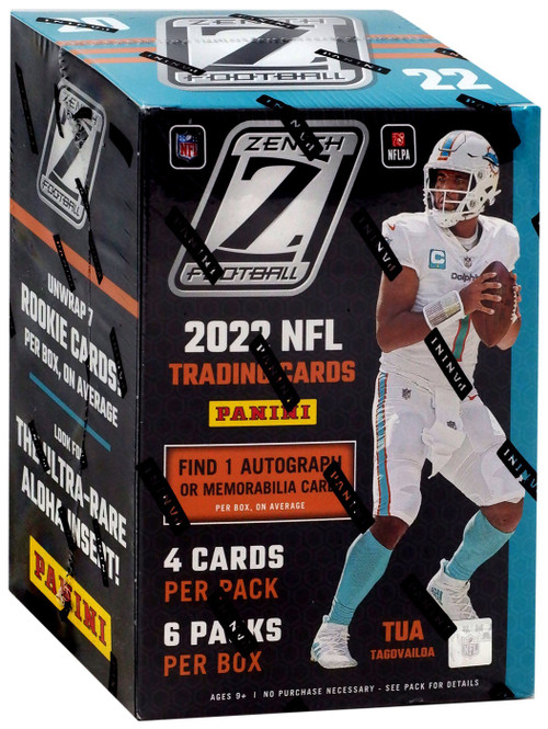 NFL Panini 2022 Zenith Football Trading Card BLASTER Box 6 Packs, 1  Autograph OR Memorabilia Card - ToyWiz