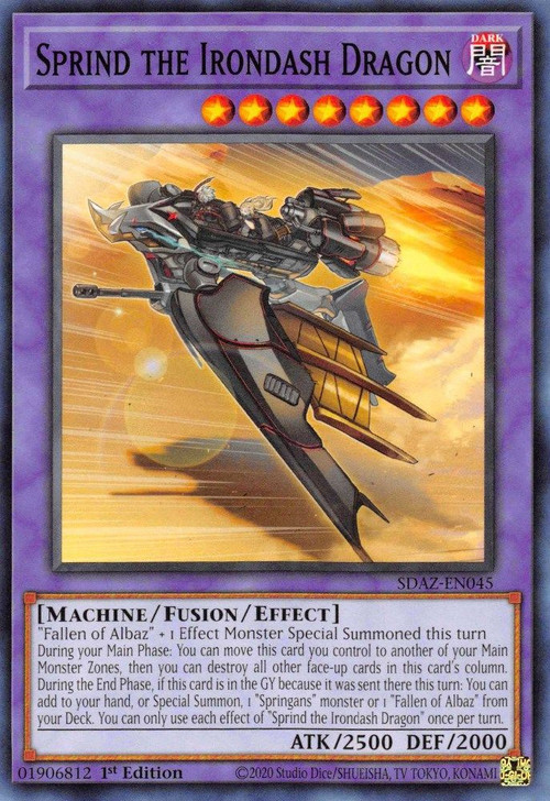 YuGiOh Structure Deck Albaz Strike Single Card Common Sprind the Irondash  Dragon SDAZ-EN045 - ToyWiz