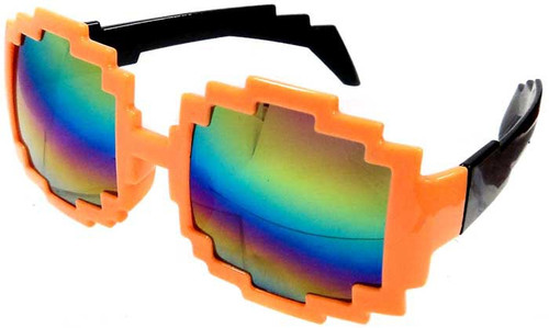 Minecraft Pixelated Mirror Sunglasses Accessory Orange W.I.I. - ToyWiz