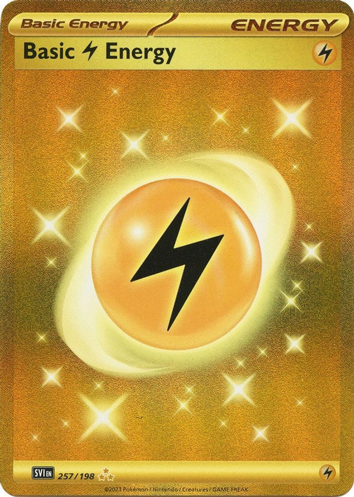 Pokemon Scarlet Violet Base Set Single Card Hyper Rare Lightning Energy ...