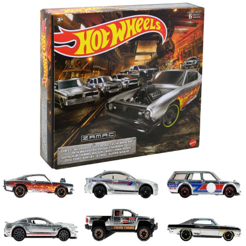 Hot Wheels ZAMAC ミニカー ピンク/シルバー Amazon.com: Hot Wheels Zamac Multipacks of 6 Toy Cars, 1:64