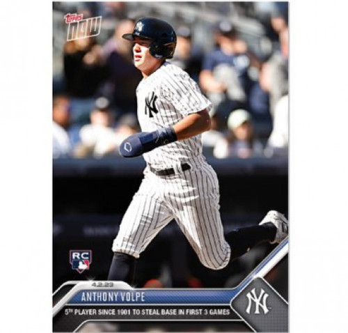 MLB New York Yankees 2023 Topps Now Baseball Anthony Volpe