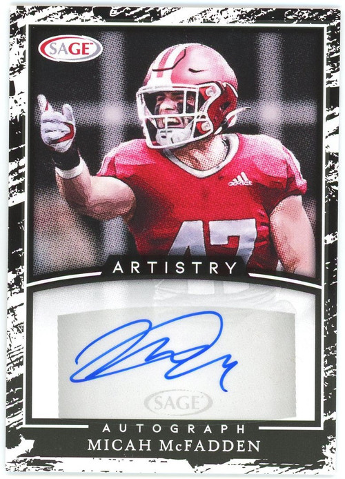 NFL 2022 Artistry Football Single Card Black Micah McFadden A-MM2  Autographed Pre-Rookie - ToyWiz