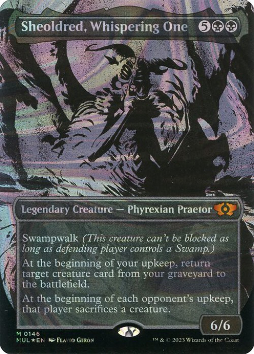 sheoldred mtg card Sheoldred, Whispering One - Full Art Altered Art Custom Proxy Cards