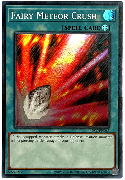 YuGiOh Trading Card Game Pharaohs Servant 25th Anniversary Single Card  Super Rare Fairy Meteor Crush PSV-EN063 - ToyWiz