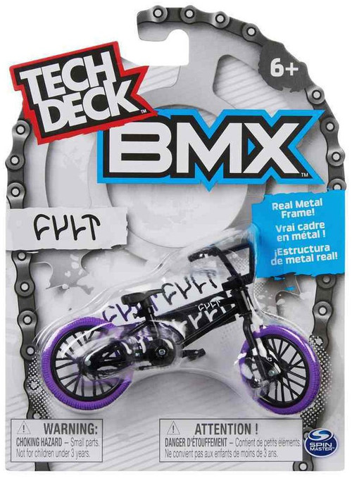 Tech Deck BMX Cult Mini Bike Black Purple Spin Master Toys - ToyWiz