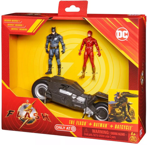 DC Comics: The Flash Batmobile 3-Pack with 2 Figures and Batmobile 