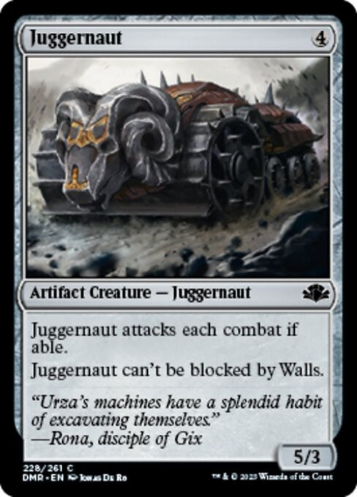 Magic The Gathering Dominaria Remastered Single Card Common Juggernaut ...