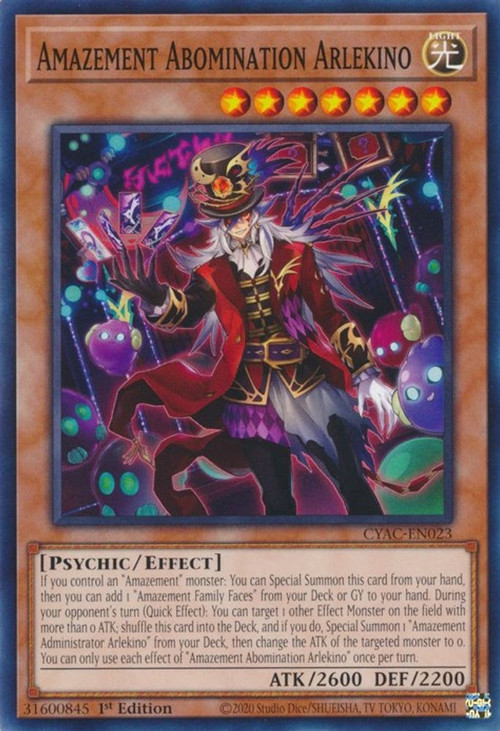 YuGiOh Trading Card Game Cyberstorm Access Single Card Common Amazement  Abomination Arlekino CYAC-EN023 - ToyWiz