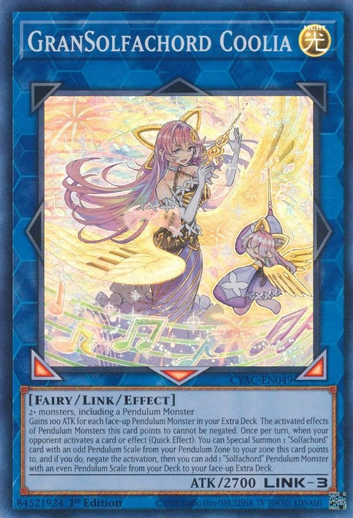 YuGiOh Trading Card Game Cyberstorm Access Single Card Super Rare  GranSolfachord Coolia CYAC-EN049 - ToyWiz