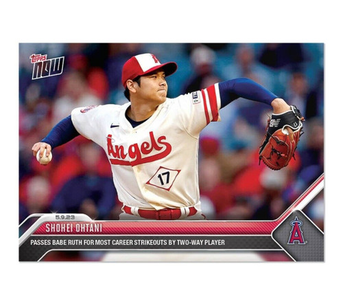 MLB Los Angeles Angels 2023 Topps Now Baseball Shohei Ohtani