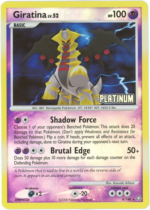 Pokemon Trading Card Game Promo Cards Single Card Rare Holo Giratina 4 2009  Burger King - ToyWiz