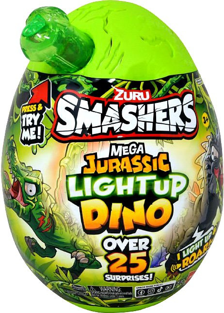 Smashers Jurassic Series 1 Light Up Dino T-Rex MEGA Mystery Egg GREEN, Over  25 Surprises Zuru Toys - ToyWiz