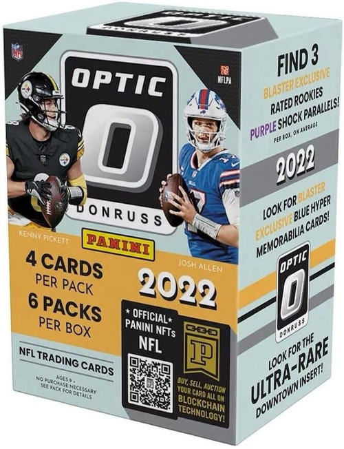 2021 Panini Donruss Optic NFL Football BLASTER box (24 cards/bx, 3 Rated  Rookies Pink parallels/bx)