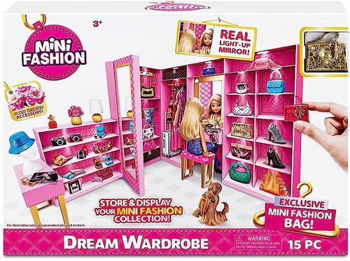 5 Surprise Mini Brands Fashion Dream Wardrobe Playset Includes 10
