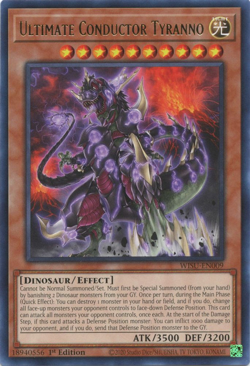 YuGiOh Trading Card Game Wild Survivors Single Card Rare Ultimate Conductor  Tyranno WISU-EN009 - ToyWiz