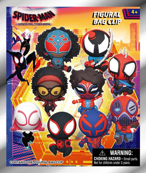 Spider-Man: Across the Spider-verse (Marvel) 3D Sculpted Surprise Character  Keychain Clip